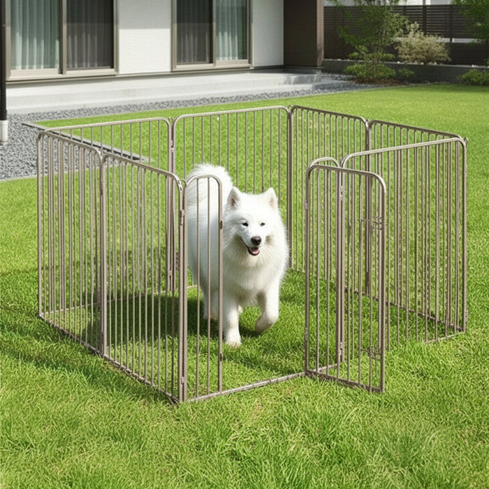 高さ100cm］超ハイタイプ ペットサークル 大型犬対応 出入りラクラク