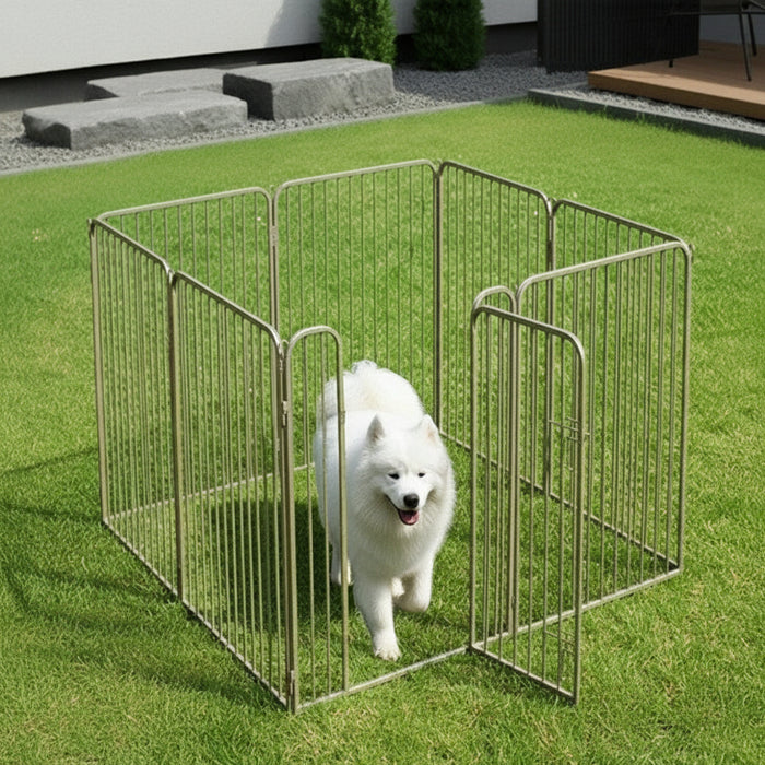 高さ100cm］超ハイタイプ ペットサークル 大型犬対応 出入りラクラク