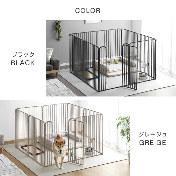高さ100cm］超ハイタイプ ペットサークル 大型犬対応 出入りラクラク