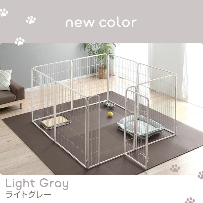 【在庫一掃プライス】［1ドア・高さ100cm］バリアフリー ペットサークル ハイタイプ スチール 高さ サークル ペットケージ〔83900002a〕