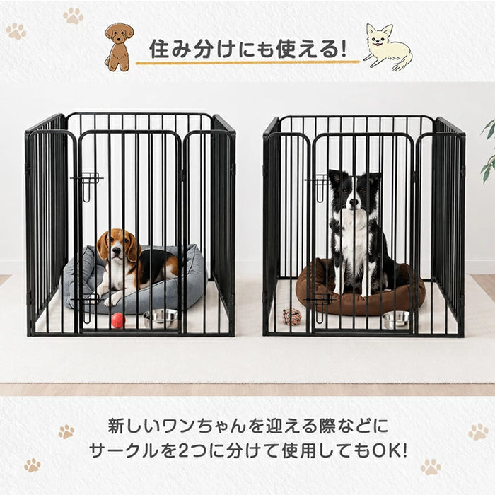［高さ100cm・1ドア］超ハイタイプ ペットサークル 大型犬対応 屋内外兼用 組み替えOK〔83900002〕
