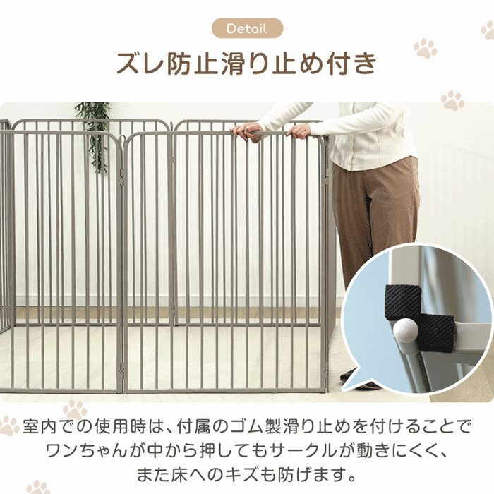 高さ100cm］超ハイタイプ ペットサークル 大型犬対応 出入りラクラク