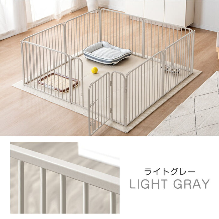 ［高さ60cm 2ドア］バリアフリー ペットサークル ハイタイプ サークル ペットケージ 正方形〔83900004〕