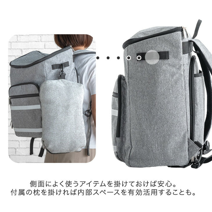 ［1人用］2way 防災セット キャリー付 撥水生地 大容量 非常用 枕付き 防災グッズ〔99901009〕