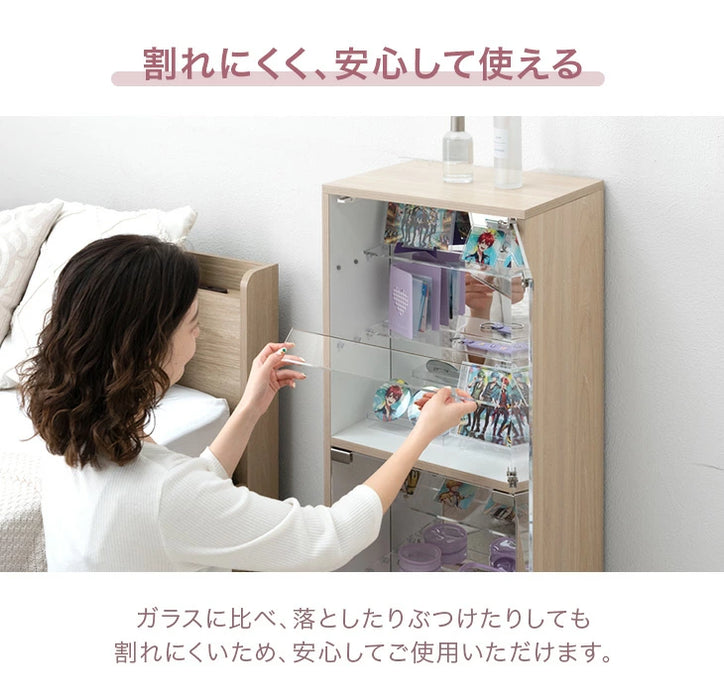 【大決算プライス】推せる/隠せる オタバレ防止 回転ラック 幅40cm キャスター付〔84300038〕