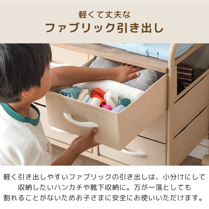 ［幅91］現役ママが考えた ランドセルラック 高さ調整 ハンガーラック付き 引き出し キャスター ランドセル収納 子供部屋〔84310024〕