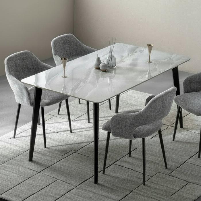 幅140cm］【玄関渡し】ダイニングテーブル 単品 4人掛け セラミック天