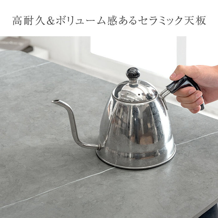 ［幅120］ダイニングテーブルセット 5点セット セラミック 4人掛け 大理石調 北欧【テーブル搬入設置込み】【超大型商品】〔99994540〕