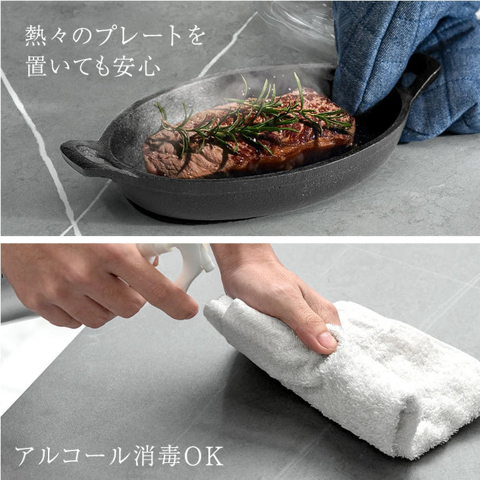 ［幅140］ダイニングテーブルセット 5点セット 4人掛け セラミック天板 長方形 大理石調 ストーン調 黒脚 ダイニングチェアセット［幅140・玄関渡し］【超大型商品】〔99993200b〕