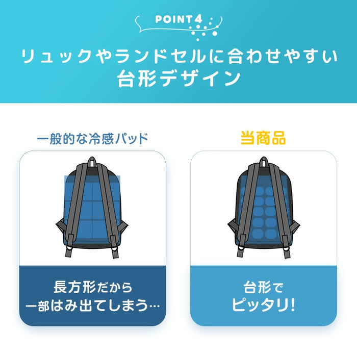 ≪TVで紹介≫ RENEW 現役ママが考えた リュック用 冷感パッド 自然凍結 ひんやり 熱中症対策 アイスクール〔85000002〕