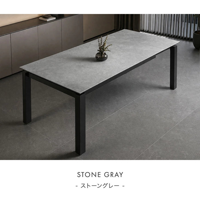 【新発売記念プライス】［幅140-180］脚まで伸びる セラミック ダイニングテーブル 伸長 セラミック天板 4人掛け 6人掛け【玄関渡し】【超大型商品】〔85400004〕