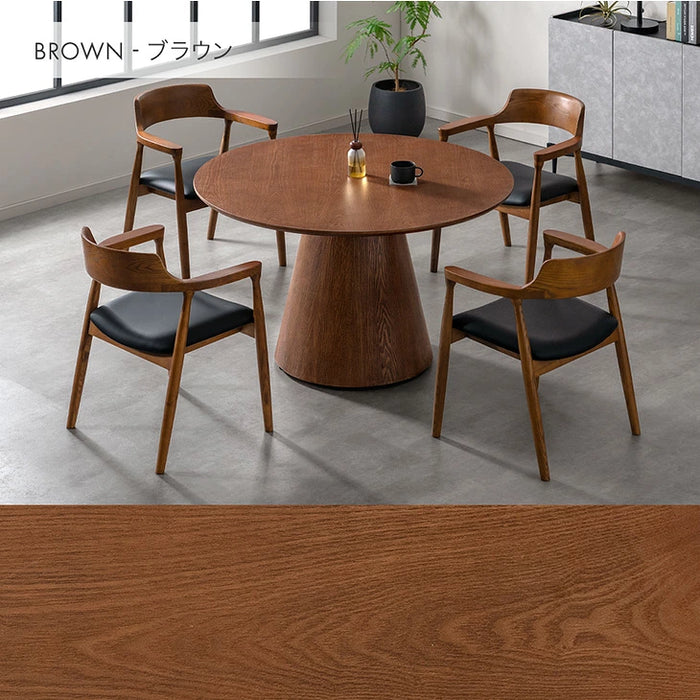 【新発売記念プライス】［幅120cm］天然木 アッシュ ダイニングテーブル 円形 4人掛け 丸テーブル 木製 おしゃれ【玄関渡し】【超大型商品】〔85400008〕