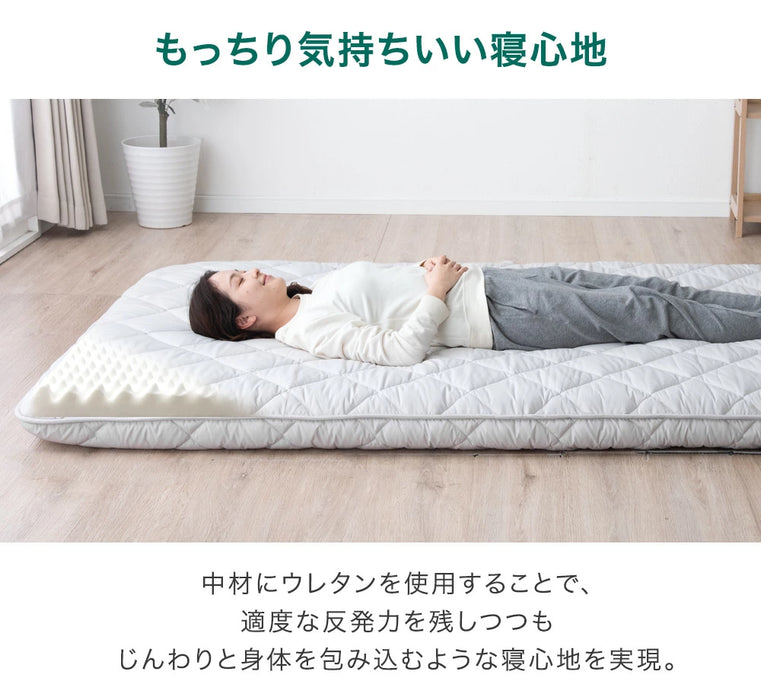 ［ダブル］敷布団 スタンダードタイプ 厚み8cm ウレタン入り 日本製 三層敷布団 抗菌 防臭 防ダニ 軽量〔85500044〕