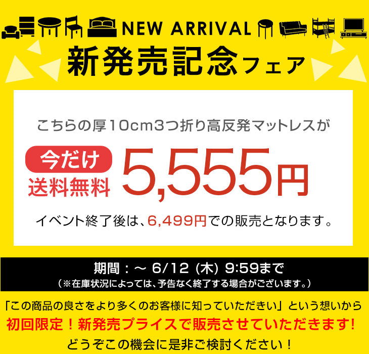 【新発売記念プライス】[セミシングル 幅80cm] Goo3D《グッスリード》 マットレス 三つ折り 10cm 高反発 3Dカット 3ゾーン 体圧分散 洗えるカバー 〔43300154〕