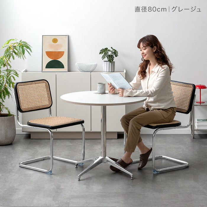 【新発売記念プライス】［80cm］円形 カフェテーブル おしゃれ ダイニングテーブル〔86200002〕
