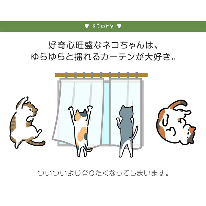2枚組 ひっかき防止 高密度 ミラーレースカーテン  遮像 UVカット 洗える 猫 犬 ペット 透けない おしゃれ〔86500051〕