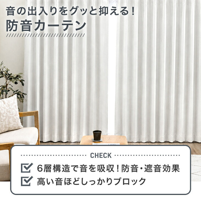 新発売記念プライス】［幅100x丈80cm］防音 カーテン 2枚セット 洗える