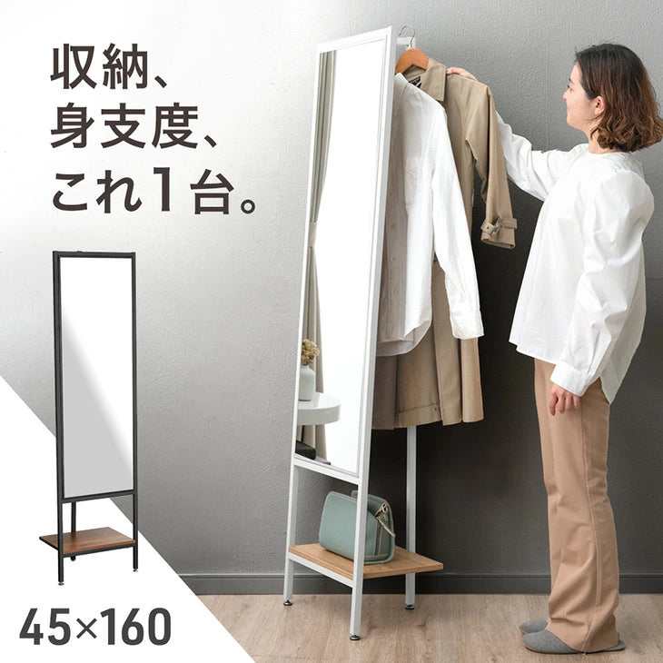 収納、身支度、これ1台。 姿見ハンガーラック - 3位
