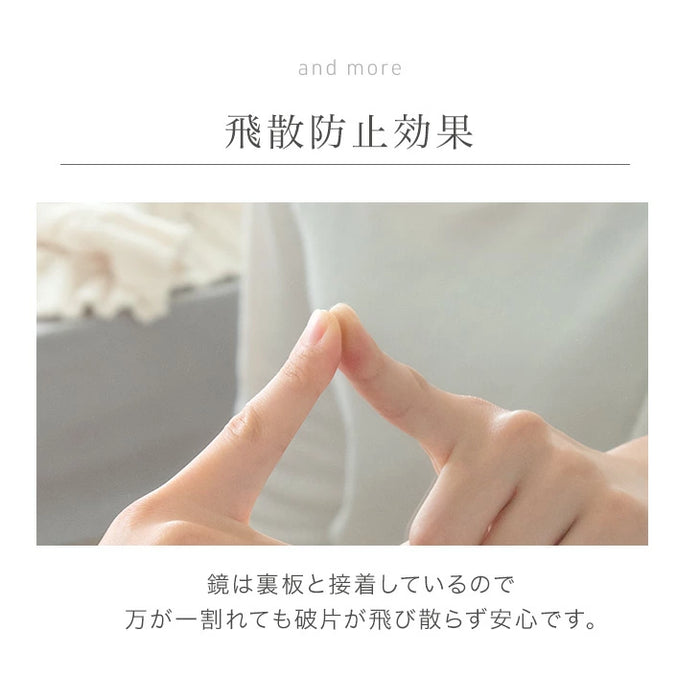 ［幅45cm］スタンドミラー コートハンガー付 棚付き 鏡 姿見 木製 全身鏡 ハンガーラック 一人暮らし〔86700002〕