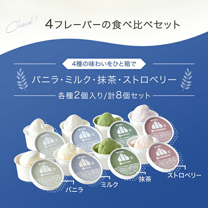 搾りたて生乳 九州 牧場 アイスクリーム 8種セット YAMA 濃厚 ミルク