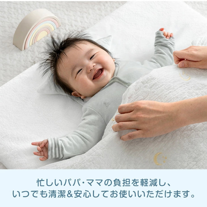 【新発売記念プライス】［5点セット］洗濯機でぜんぶ洗える ベビー布団 綿100% 70×120cm お昼寝布団〔88000025〕
