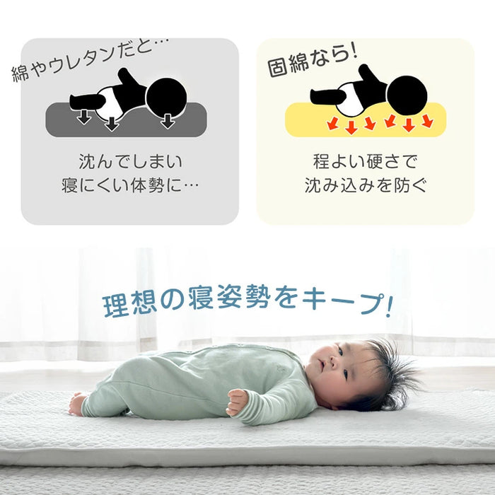 【新発売記念プライス】［5点セット］洗濯機でぜんぶ洗える ベビー布団 綿100% 70×120cm お昼寝布団〔88000025〕
