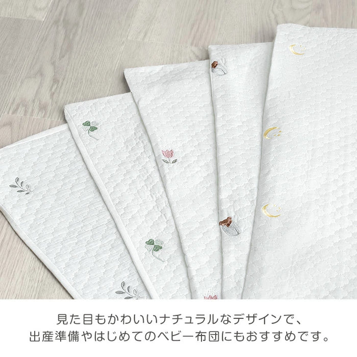 【新発売記念プライス】［5点セット］洗濯機でぜんぶ洗える ベビー布団 綿100% 70×120cm お昼寝布団〔88000025〕