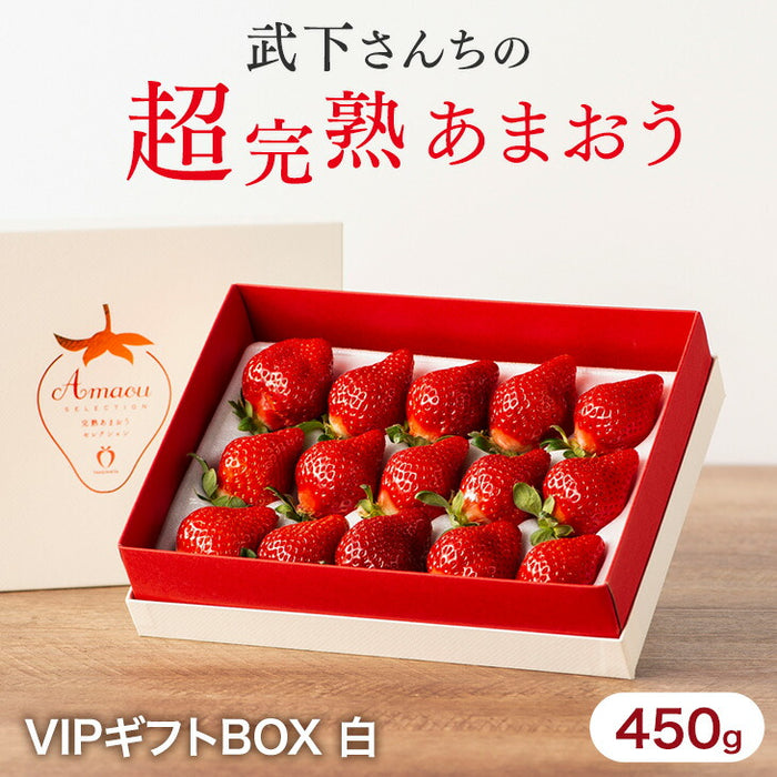 内容量 900g］武下さんちの“超完熟”あまおう ギフトBOX 大粒 3L 品質