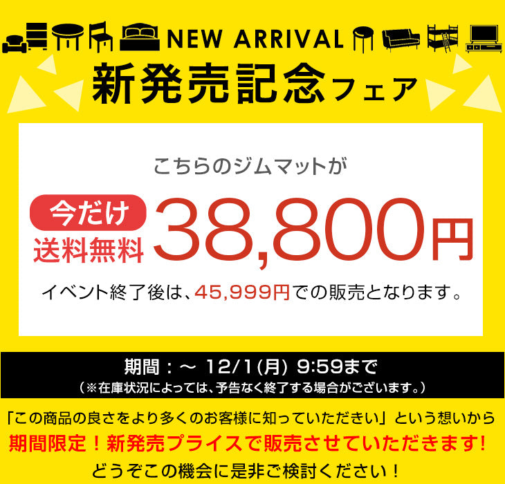 【新発売記念プライス】フロアマット 厚み40mm 16枚 ゴムマット 防水 防音 頑丈 トレーニングマット ジム〔99901115〕