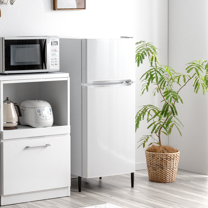 レトロ冷蔵庫　TQR-285WH　タンスのゲン 122L］冷蔵庫 脚付き 2ドア 右開き 大容量 コンパクト 1人暮らし