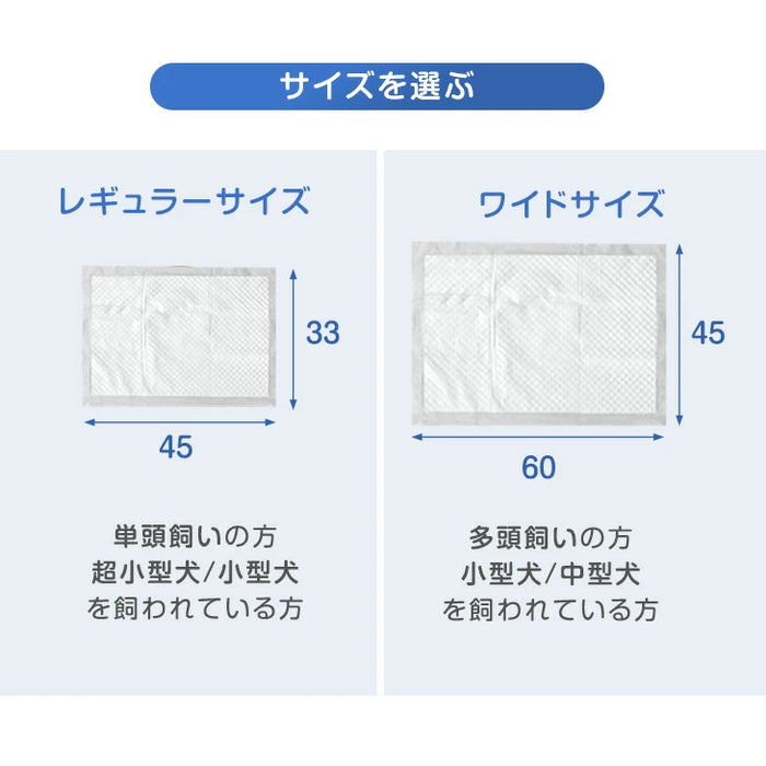【リニューアル記念】《当店だけの表面抗菌》選べる2タイプ ペットシーツ レギュラー 消臭 6層構造 トイレシーツ 使い捨て 〔90600001〕