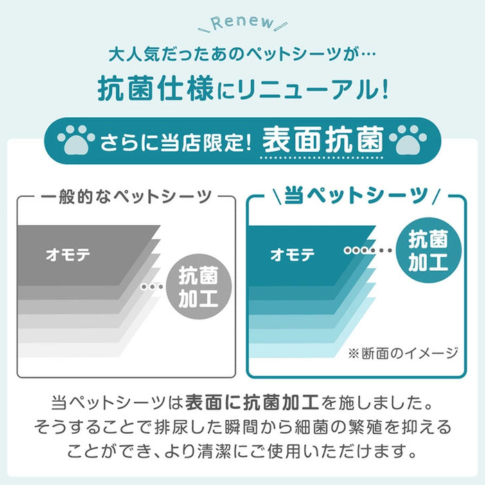 《当店だけの表面抗菌》選べる2タイプ ペットシーツ レギュラー 消臭 6層構造 トイレシーツ 使い捨て 〔90600001〕