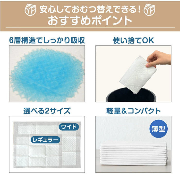 防水 おむつシート 使い捨て 大判 抗菌 薄型 おむつ替えシート ベビー用品 〔90600007〕