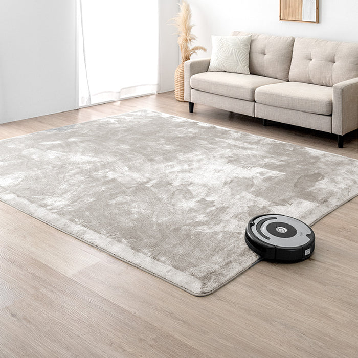 ［185 ×185］お掃除ロボ対応 ラグ 高反発 極厚30mm 防音 滑り止め付き フランネル カーペット〔90900001〕