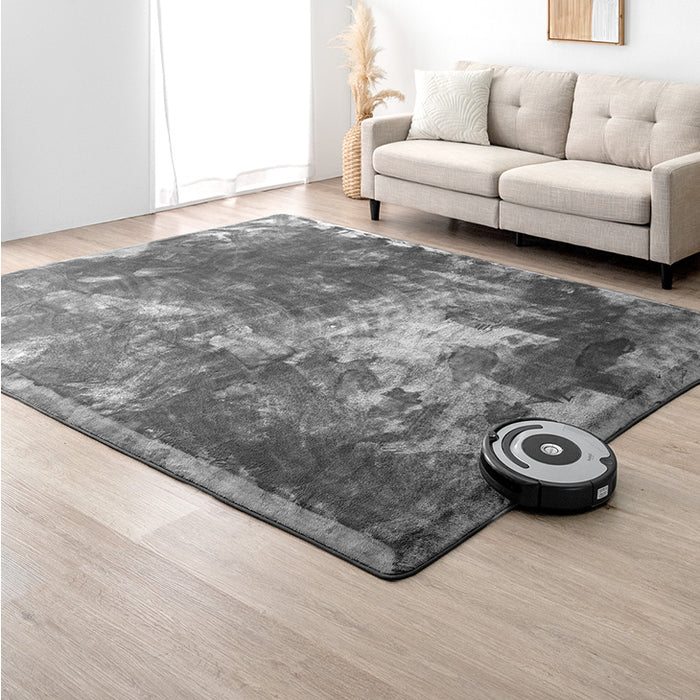 ［185 ×185］お掃除ロボ対応 ラグ 高反発 極厚30mm 防音 滑り止め付き フランネル カーペット〔90900001〕