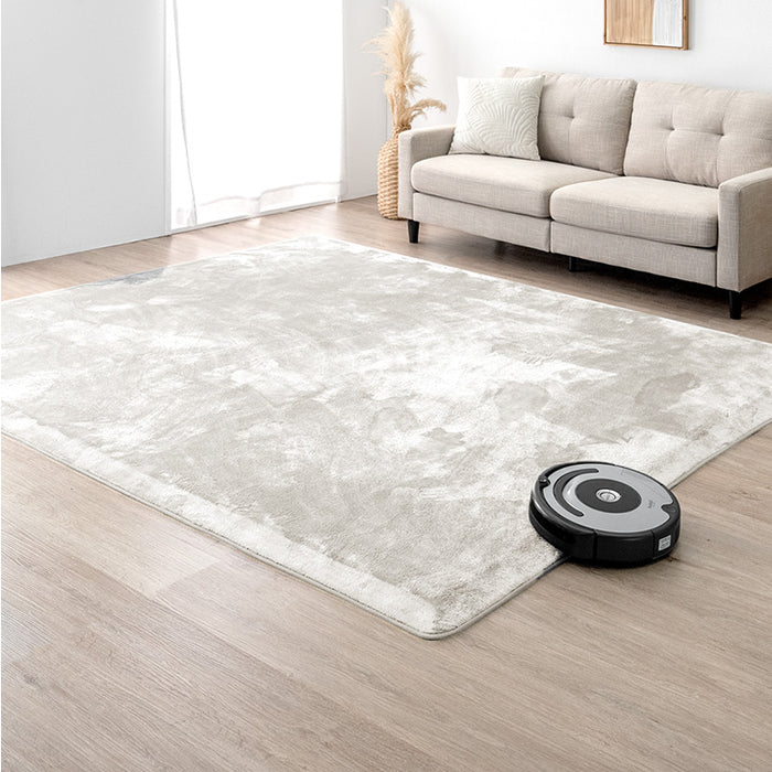 ［185 ×185］お掃除ロボ対応 ラグ 高反発 極厚30mm 防音 滑り止め付き フランネル カーペット〔90900001〕