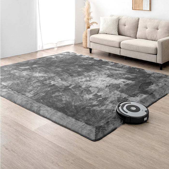 ［185×185］お掃除ロボ対応 ラグ 高反発 極厚50mm 防音 滑り止め付き フランネル カーペット〔90900014〕