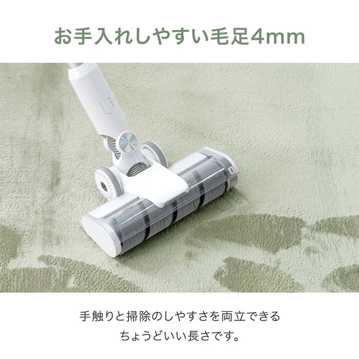 ［130×185］お掃除ロボ対応 ラグ 高反発 極厚30mm 防音 滑り止め付き フランネル カーペット〔90900000〕