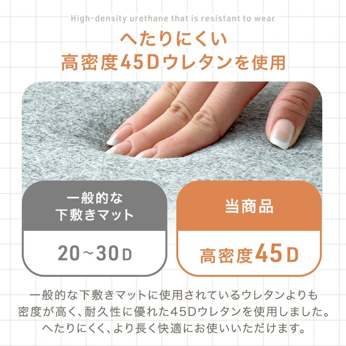 ［115×170］下敷きマット 厚み10mm 洗える 防音 防ダニ 下敷きラグ 滑り止め 防音マット〔90900005〕