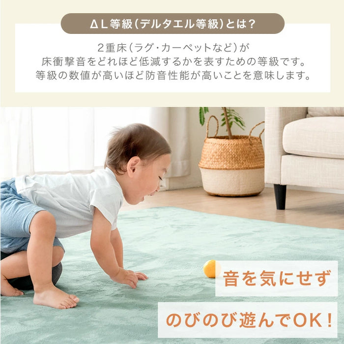 ［115×170］下敷きマット 厚み10mm 洗える 防音 防ダニ 下敷きラグ 滑り止め 防音マット〔90900005〕