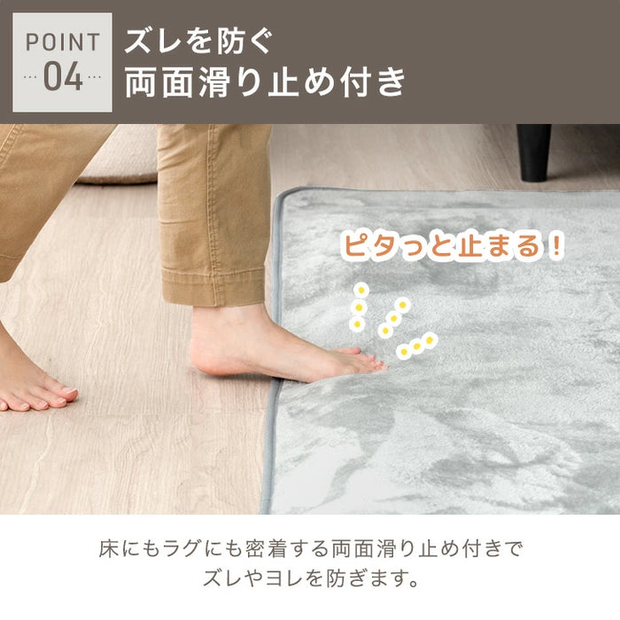 ［115×170］下敷きマット 厚み10mm 洗える 防音 防ダニ 下敷きラグ 滑り止め 防音マット〔90900005〕