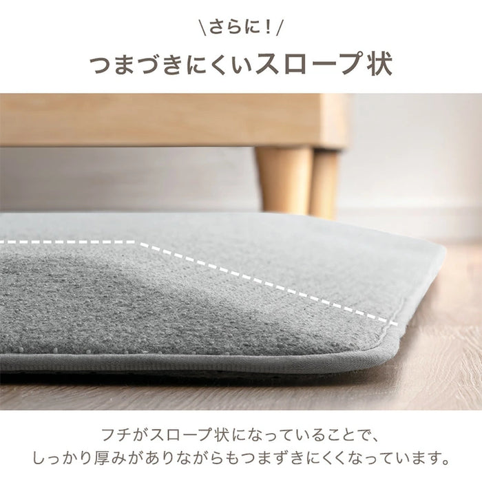 【新発売記念プライス】［115×170］厚み50mm つまずきにくい 極厚下敷きマット 洗える 防音 防ダニ 下敷きラグ 滑り止め 防音マット〔90900025〕