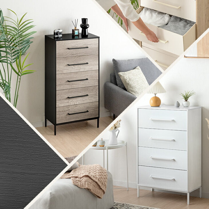 4段 幅40cm］ファブリックチェスト 大容量 木目調 脚付き お掃除ロボ