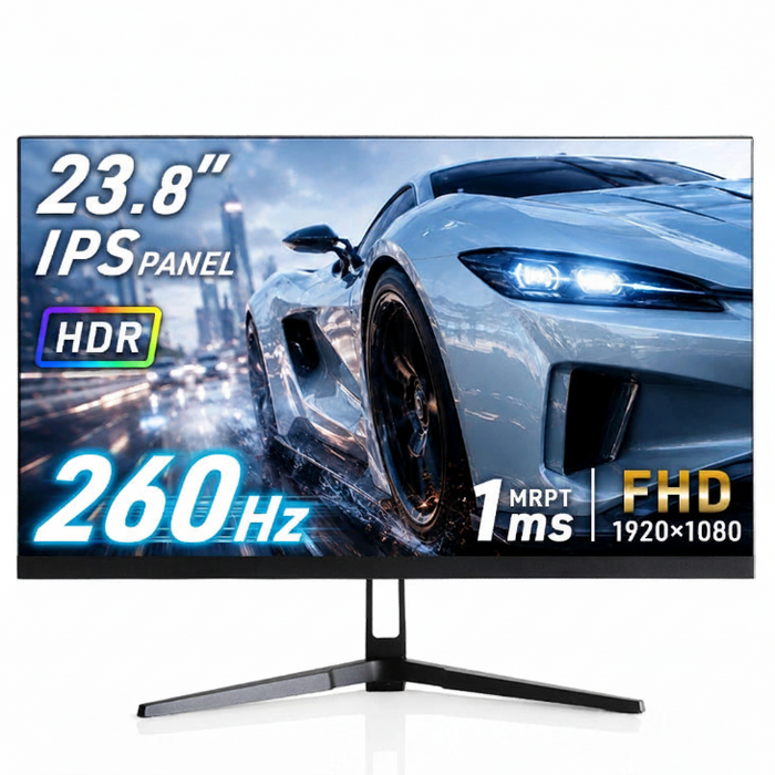 ゲーミングモニター 24インチ 260Hz IPS FHD 1ms HDR対応 フルHD 1920×1080  スピーカー内蔵 フレームレス VESA対応〔91200000〕