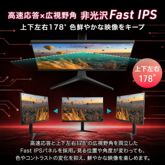 400Hz ゲーミングモニター 24インチ  Fast IPS FHD 0.5ms HDR対応 1920×1080〔91200001〕