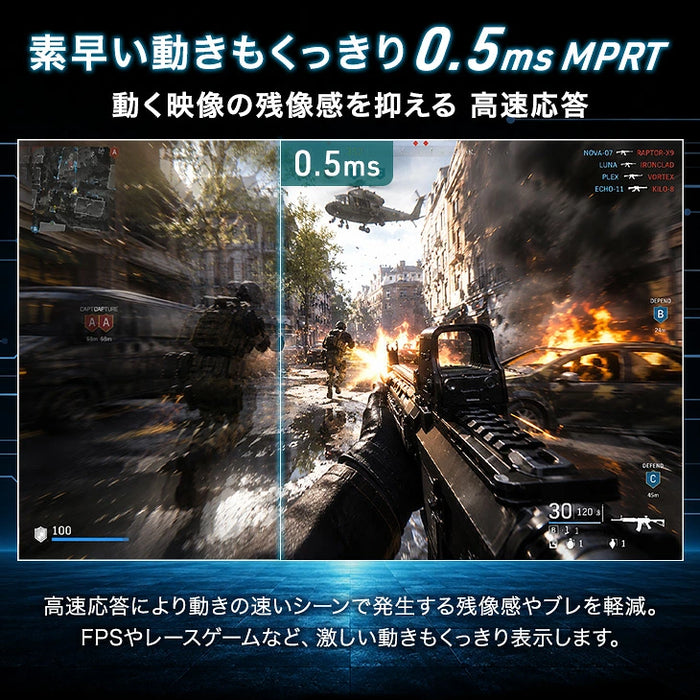 【新発売記念プライス】4K高画質 27インチ 144Hz ゲーミングモニター Fast IPS 4K 3840×2160 0.5ms HDR対応〔91200002〕