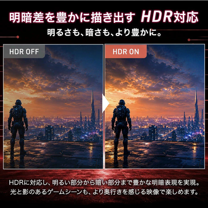 【新発売記念プライス】4K高画質 27インチ 144Hz ゲーミングモニター Fast IPS 4K 3840×2160 0.5ms HDR対応〔91200002〕