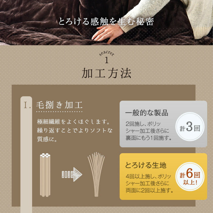 【新発売記念プライス】[200×240] とろりんこたつ布団 単品 長方形 こたつ用布団 大判 掛布団〔91300167〕