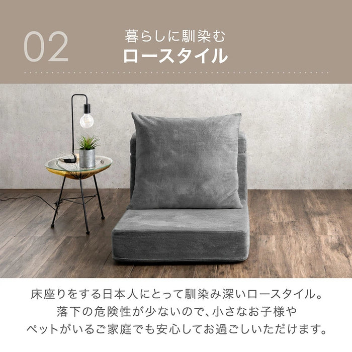 ［1Pタイプ］洗える カバーリング フロアソファ 圧縮 ハイバック ロータイプ クッション付 北欧〔91800002〕