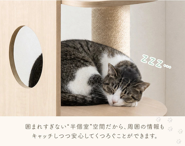 洗えるカバーリング キャットタワー 120cm 据え置き 爪とぎ 麻ひも 4色